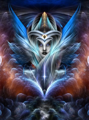 Enchantment Of Universality Fractal Art Portrait